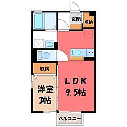 エクレールB 1LDKの間取図画像