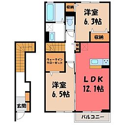 東武宇都宮線 江曽島駅 徒歩22分 2階/-