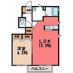 メゾンア・ラ・モード 1LDKの間取図画像