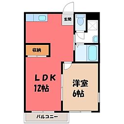 エスポワール 1LDKの間取図画像