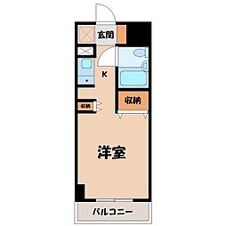 メゾン・ド・ユニヴェール ワンルームの間取図画像