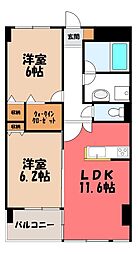 VerdeYOTO 2LDKの間取図画像