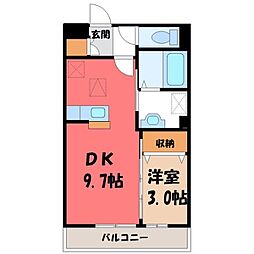 CityPall24 1LDKの間取図画像