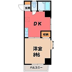 エールドシャトー1 1DKの間取図画像
