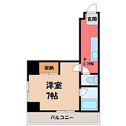 CITYM・56 1Kの間取図画像