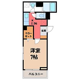 スタンザフォルツナータ 1Kの間取図画像