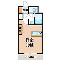 栃木県宇都宮市東簗瀬1丁目（賃貸マンション1R・1階・28.80㎡） その2