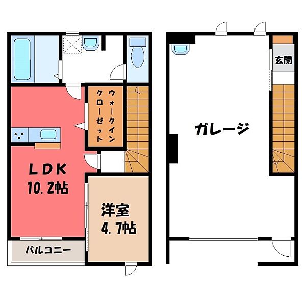 栃木県鹿沼市栄町3丁目(賃貸アパート1LDK・2階・74.90㎡)の写真 その2