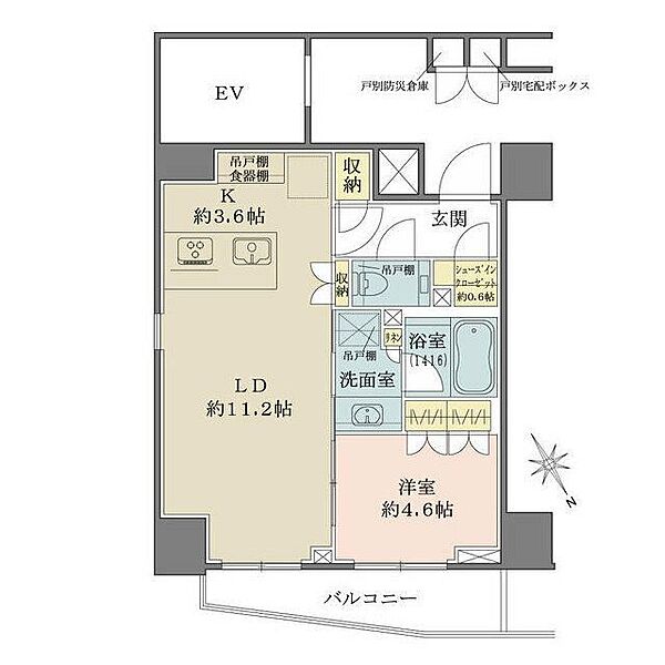 ザ・パークハウス北青山 ｜東京都港区北青山2丁目(賃貸マンション1LDK・2階・45.55㎡)の写真 その1