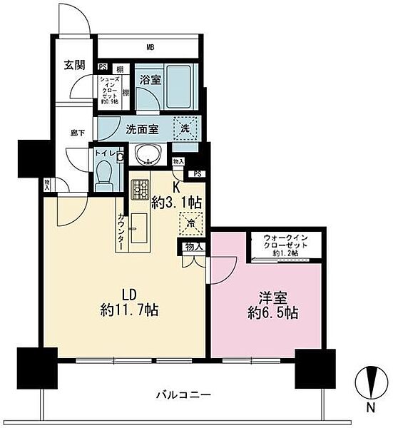 プライムパークス品川シーサイドザ・タワー ｜東京都品川区東品川4丁目(賃貸マンション1LDK・18階・53.38㎡)の写真 その2