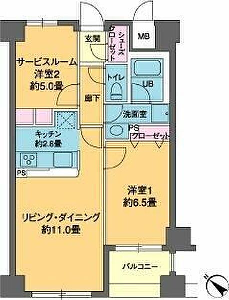 カスタリア茅場町 ｜東京都中央区日本橋小網町(賃貸マンション1SLDK・8階・55.56㎡)の写真 その2