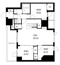 WHARF駒込  ｜ 東京都北区西ケ原1丁目（賃貸マンション3LDK・6階・65.92㎡） その2