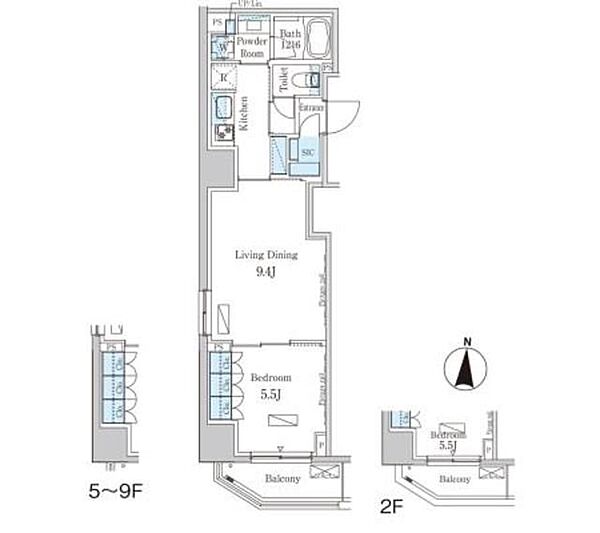 パークアクシス錦糸町ヴェール ｜東京都墨田区緑4丁目(賃貸マンション1LDK・7階・43.45㎡)の写真 その2