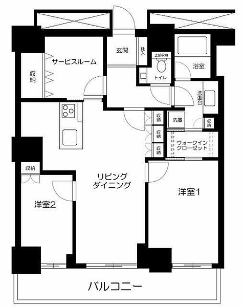 W Comfort Towers EAST ｜東京都江東区東雲1丁目(賃貸マンション2SLDK・3階・82.74㎡)の写真 その2