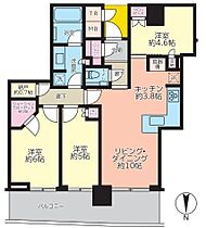 パークタワー晴海  ｜ 東京都中央区晴海2丁目（賃貸マンション3LDK・35階・68.42㎡） その2