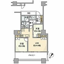 Brillia 有明 Sky Tower  ｜ 東京都江東区有明1丁目（賃貸マンション2LDK・14階・58.99㎡） その2