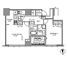 White Tower Hamamatsucho  ｜ 東京都港区浜松町1丁目（賃貸マンション1LDK・20階・57.38㎡） その2