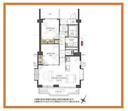 東向島サニーホームズ 2LDKの間取図画像