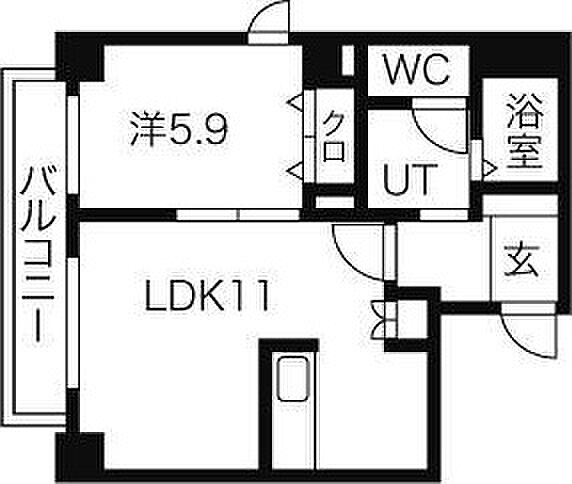 フォレスタ 501｜北海道札幌市豊平区中の島一条4丁目(賃貸マンション1LDK・5階・41.42㎡)の写真 その3