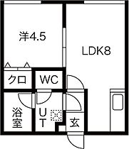 クレスト24 203 ｜ 北海道札幌市西区二十四軒三条6丁目6-7（賃貸アパート1LDK・2階・26.73㎡） その2