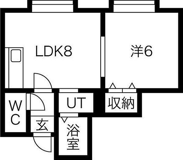 ラポール福住 202｜北海道札幌市豊平区福住一条7丁目(賃貸アパート1LDK・2階・31.00㎡)の写真 その2