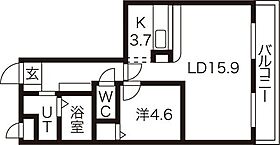 ピアッツァII 425 ｜ 北海道札幌市北区あいの里三条9丁目21-40（賃貸マンション1LDK・4階・53.64㎡） その2