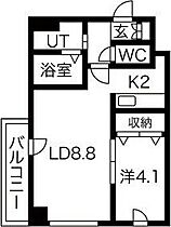 シャローム南11条 402 ｜ 北海道札幌市中央区南十一条西8丁目1-8（賃貸マンション1LDK・4階・34.62㎡） その2