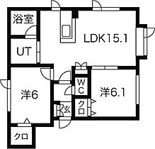 グランメールA 202 ｜ 北海道札幌市北区新琴似八条11丁目1-54（賃貸アパート2LDK・2階・59.72㎡） その2