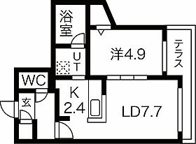 Balboni Sette(バルボーニセッテ) 102 ｜ 北海道札幌市白石区本郷通8丁目北2-12（賃貸マンション1LDK・1階・35.17㎡） その2