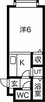 ドミール発寒 101 ｜ 北海道札幌市西区発寒一条2丁目1-16（賃貸アパート1K・2階・20.40㎡） その2