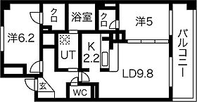 フェバリットラ・サンク 403 ｜ 北海道札幌市西区宮の沢二条4丁目6-20（賃貸アパート2LDK・4階・59.01㎡） その2