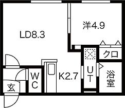 BREEZE南11条 203 ｜ 北海道札幌市中央区南十一条西8丁目1-15（賃貸マンション1LDK・2階・32.42㎡） その2