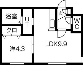 residence北23条 103 ｜ 北海道札幌市北区北二十三条西6丁目2-15（賃貸マンション1LDK・1階・32.41㎡） その2