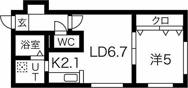 LF21 403｜北海道札幌市白石区菊水二条1丁目(賃貸マンション1LDK・4階・34.93㎡)の写真 その3