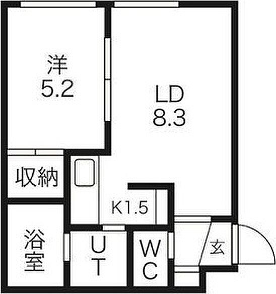 モコブラック 403｜北海道札幌市中央区北二条東8丁目(賃貸マンション1LDK・4階・34.71㎡)の写真 その3