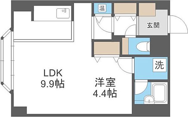 daiapalace北34条 904｜北海道札幌市北区北三十四条西5丁目(賃貸マンション1LDK・9階・32.96㎡)の写真 その3