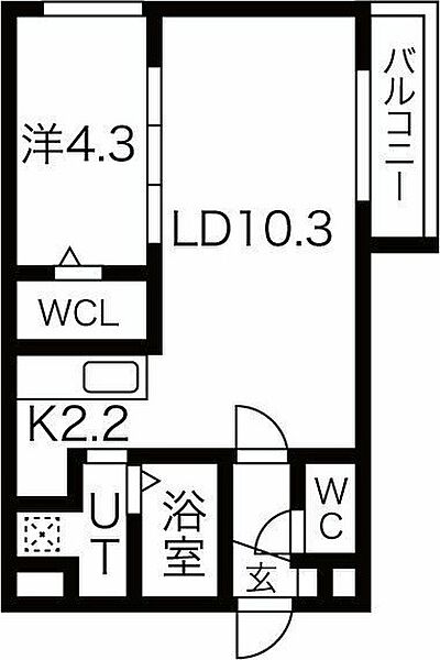 アンジュール発寒南 302｜北海道札幌市西区発寒三条5丁目(賃貸マンション1LDK・3階・37.54㎡)の写真 その3