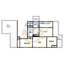 スカイハイツモリカワ  ｜ 大阪府大阪市東住吉区桑津1丁目（賃貸マンション2LDK・8階・99.81㎡） その2