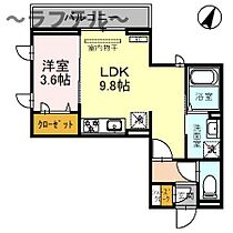 埼玉県所沢市上新井1丁目（賃貸アパート1LDK・3階・34.02㎡） その2