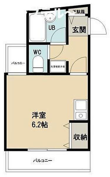 埼玉県所沢市くすのき台1丁目(賃貸マンション1R・5階・19.02㎡)の写真 その2