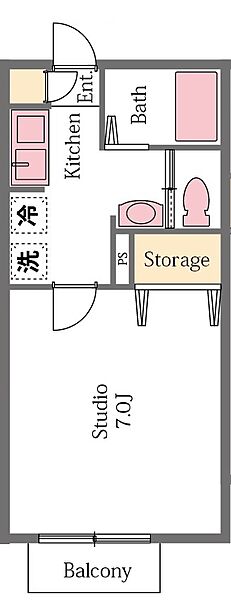 コンフォート黒須 102｜埼玉県入間市黒須1丁目(賃貸アパート1K・1階・21.00㎡)の写真 その2