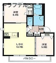 埼玉県所沢市北野1丁目17-36（賃貸アパート2LDK・2階・54.07㎡） その2