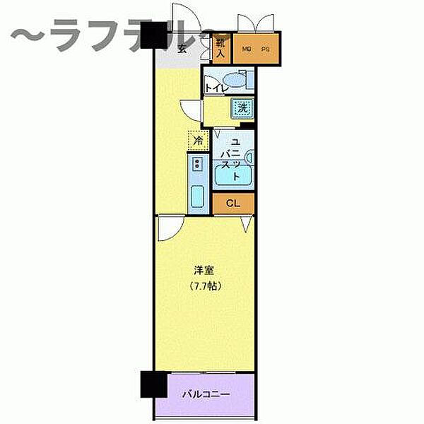 埼玉県所沢市くすのき台3丁目(賃貸マンション1K・6階・28.56㎡)の写真 その2