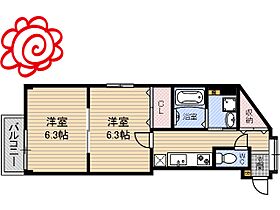 大阪府東大阪市森河内西2丁目（賃貸マンション2K・2階・37.46㎡） その2