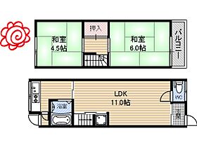 森河内西1丁目貸家  ｜ 大阪府東大阪市森河内西1丁目（賃貸テラスハウス2LDK・1階・46.15㎡） その2