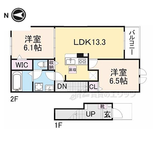 プロムナード　メゾン　Ｋ 203｜奈良県磯城郡田原本町大字松本(賃貸アパート2LDK・2階・59.58㎡)の写真 その2