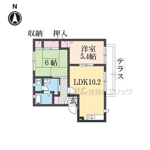 アガーペ御陵前ＡＢＣＤ A101｜奈良県橿原市城殿町(賃貸アパート2LDK・1階・50.07㎡)の写真 その2