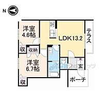 ヴィフレーヴ 111 ｜ 奈良県葛城市南花内（賃貸アパート2LDK・1階・54.51㎡） その2