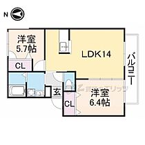 奈良県生駒郡斑鳩町東福寺1丁目（賃貸アパート2LDK・2階・57.07㎡） その2