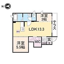 グラヴィスII 102 ｜ 奈良県橿原市縄手町（賃貸アパート2LDK・1階・50.38㎡） その2